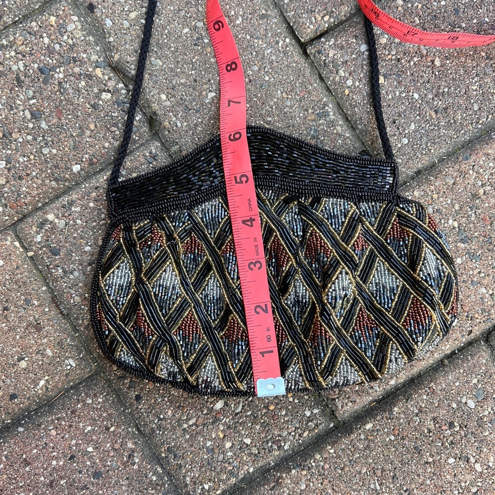 Beaded Geometric Evening Clutch - Picture 6 of 8